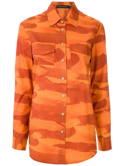 Andrea Marques Flap Pockets Shirt In Orange