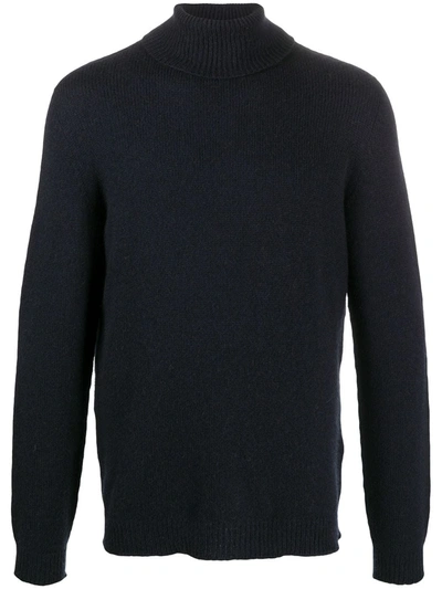 Nuur Roll-neck Fitted Jumper In Blue