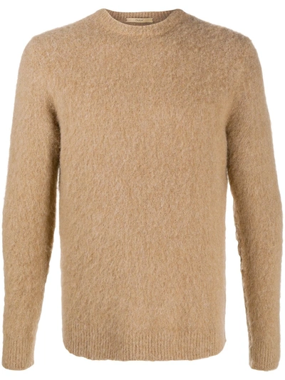 Nuur Long-sleeve Fitted Jumper In Neutrals