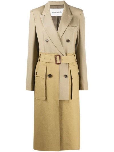 Andersson Bell Jacket Trench Mixed Coat In Green