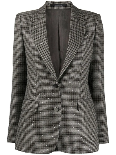 Tagliatore Houndstooth Single-breasted Blazer In Grey