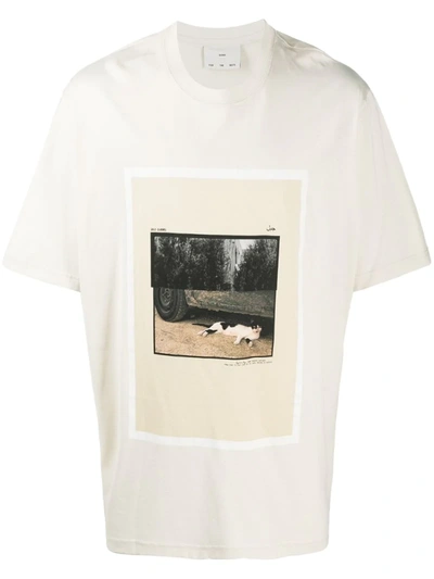 Song For The Mute Cat Print Oversized T-shirt In Neutrals
