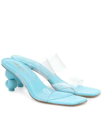 Cult Gaia Suri Transparent Strap Sandals In Blue