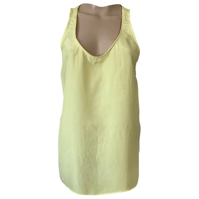 Pre-owned Bruuns Bazaar Silk Waistcoat In Yellow