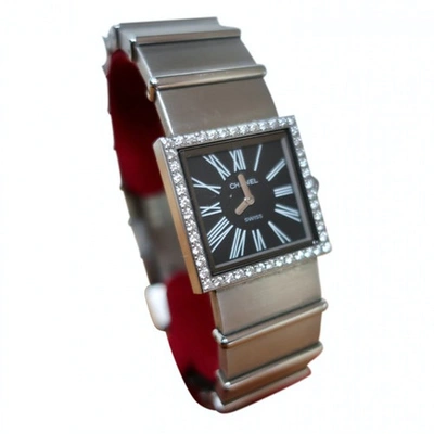 Pre-owned Chanel Mademoiselle Silver Steel Watch