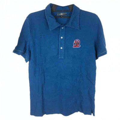 Pre-owned Mcq By Alexander Mcqueen Polo Shirt In Blue