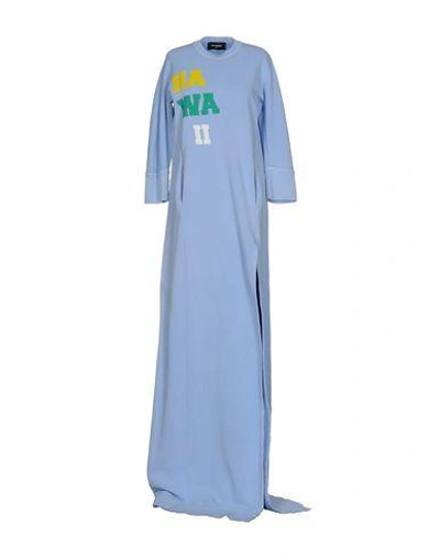 Dsquared2 Long Dress In Sky Blue