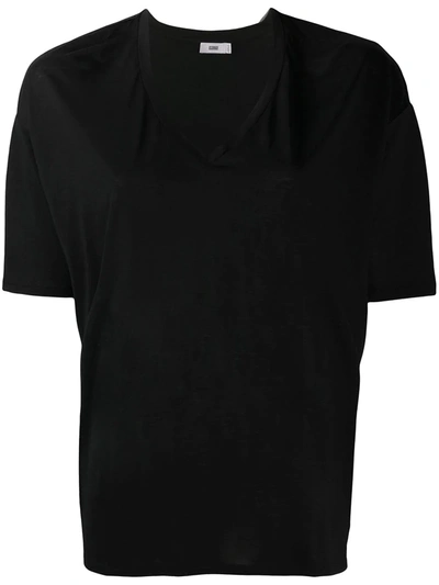 Closed V-neck Jersey Knit Top In Black