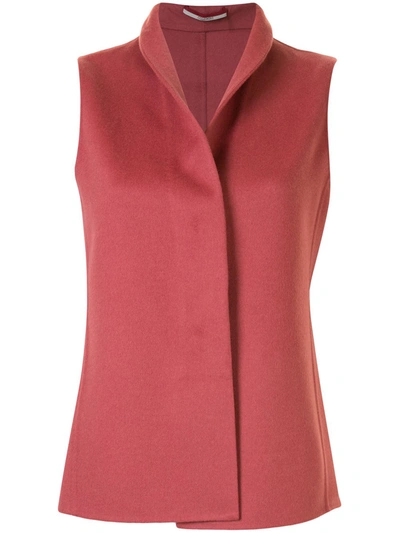 Colombo Sleeveless Wrap Gilet In Red