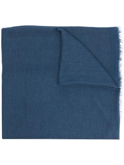 Faliero Sarti Fine Cashmere Scarf In Blue