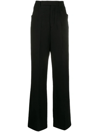 Rick Owens Forever Bias High-rise Flared Pants In Black