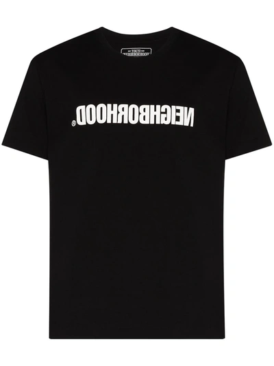 Neighborhood Spot Logo Print T-shirt In Black