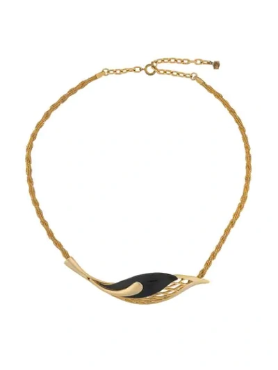 Pre-owned Balenciaga Bird Pendant Necklace In Gold
