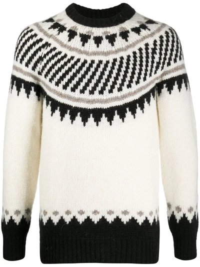 Nuur Intarsia-knit Jumper In White