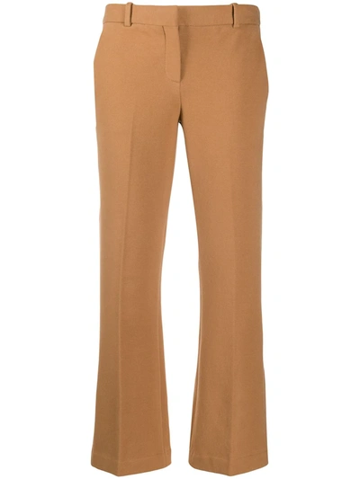 Circolo 1901 Cropped Flared-leg Trousers In Neutrals