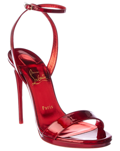 Loubi Queen 120 Leather Sandals in Red - Christian Louboutin