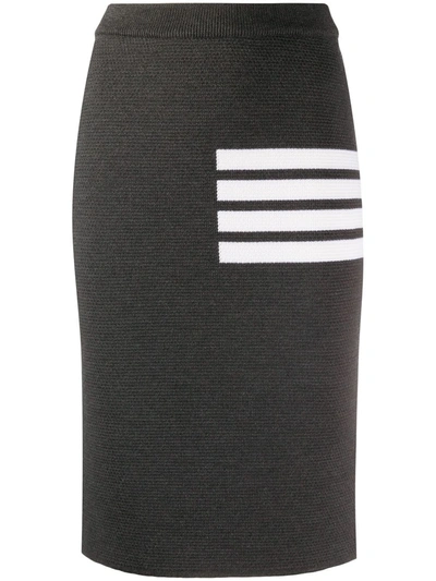 Thom Browne｜SKIRTS (LINKS STITCH BELOW KNEE PENCIL SKIR Thom Browne Cavalry Twill Wool Pleated Mini Skirt | 26
