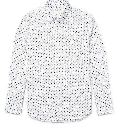 Club Monaco Slim-fit Printed Cotton Shirt | ModeSens