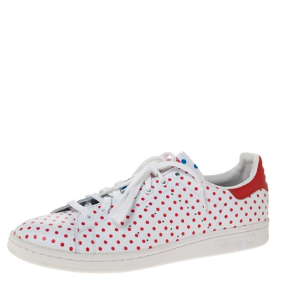 Pre-owned Adidas Originals Pharrell Williams Stan Smith Spd White/red Polka Dot Leather Sneakers Size 46.5