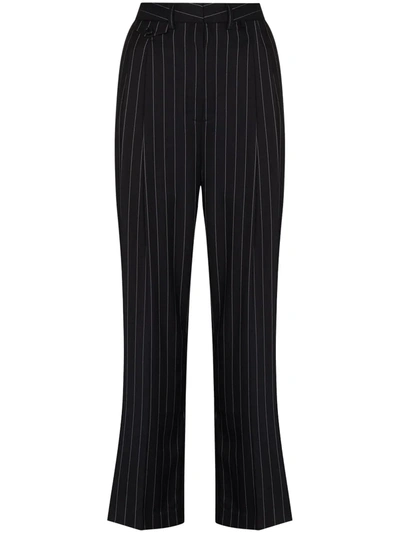 The Frankie Shop Pernille Pinstripe Tailored Trousers In Blue