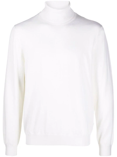 Z Zegna Fine Wool Turtleneck Jumper In White