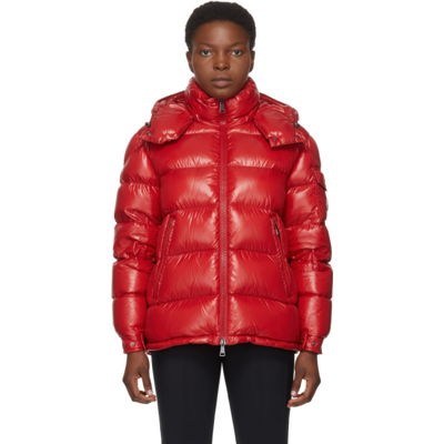 Moncler Maire Water Resistant Down Puffer Jacket In Red | ModeSens