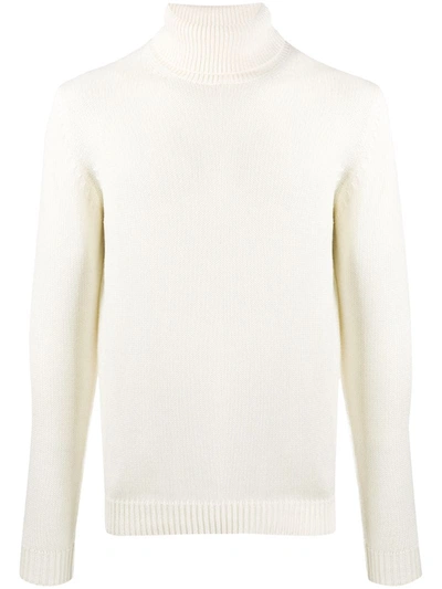 Nuur Roll-neck Fitted Jumper In White
