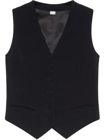 Gucci Cady V-neck Waistcoat In Black