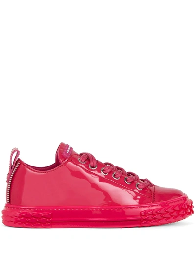 Giuseppe Zanotti Low-top Leather Sneakers In Red