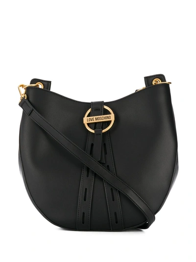 Love Moschino Hobo Bag In Black With Golden Logo