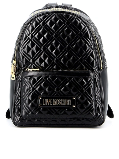 Love Moschino Matelassé Backpack In Black