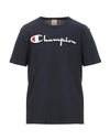 Champion T-shirts In Dark Blue