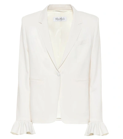 Max Mara Daphne Stretch-wool Crêpe Blazer In White