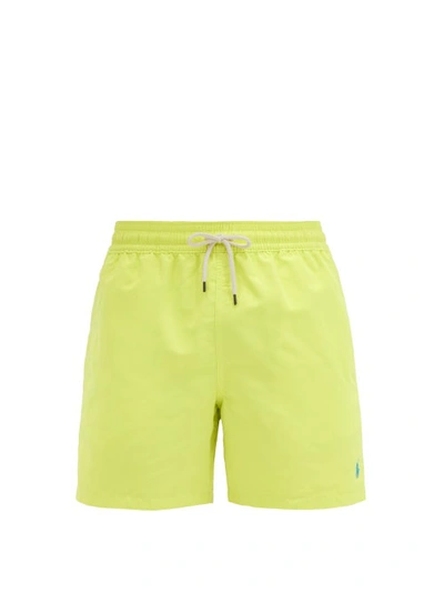 Polo Ralph Lauren Traveler Logo-embroidered Swimshorts In Yellow