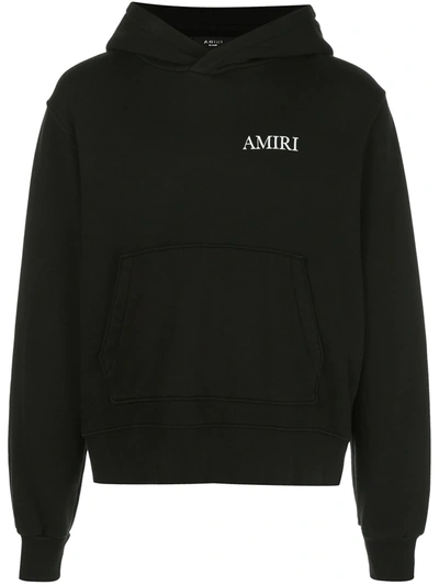 Amiri Print Cotton Sweatshirt Hoodie In Black