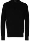 Z Zegna Men's Merino Wool Chunky Knit Sweater In Black
