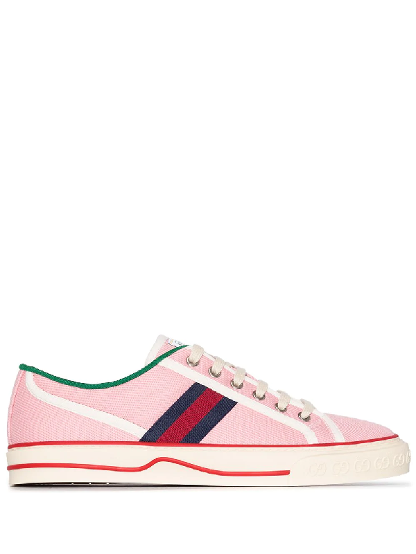 Gucci Pink Tennis 1977 Canvas Sneakers | ModeSens