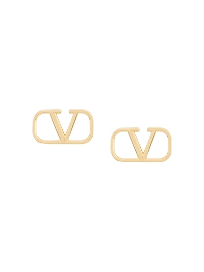 Valentino Garavani Gold Tone Vlogo Signature Earrings