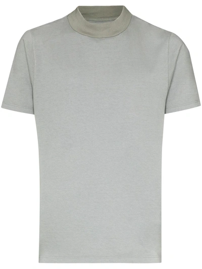 Les Tien Mock-neck Short-sleeve T-shirt In Grey