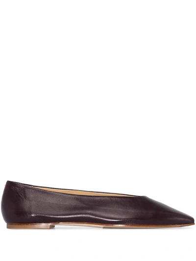 Aeyde Betty Leather Pumps In Brown