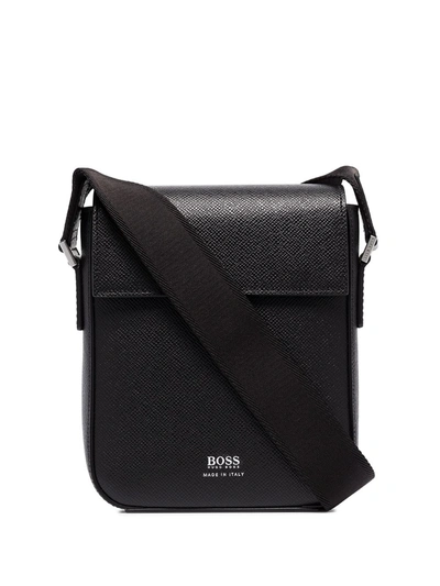Hugo Black Leather Cross Body Bag