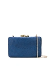 Kayu Jen Straw Clutch Bag In Blue