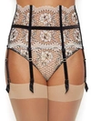 Dita Von Teese Evelina Suspender Belt In Black,white