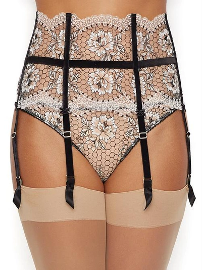 Dita Von Teese Evelina Suspender Belt In Black,white