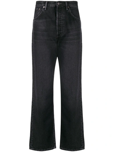 Acne Studios Mid-rise Bootcut Jeans In Black