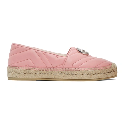 Gucci Pink Quilted Charlotte Espadrilles In 5815 Wildro