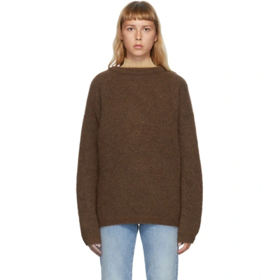 Acne Studios Brown Wool & Mohair Oversized Sweater