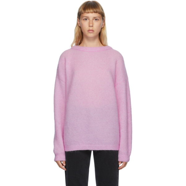 Acne Studios Crewneck Sweater Bubblegum Pink | ModeSens