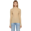 Acne Studios Ribbed Knit Turtleneck Pullover In Beige