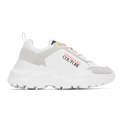 Versace Jeans Couture Sneakers In White Leather In E003 White